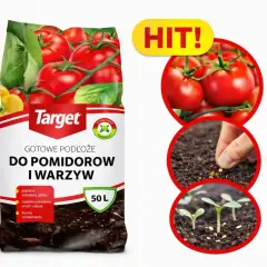 Gotowe podłoże Target do pomidorów i warzyw. Idealne do wysiewu nasion i pielęgnacji młodych roślin.