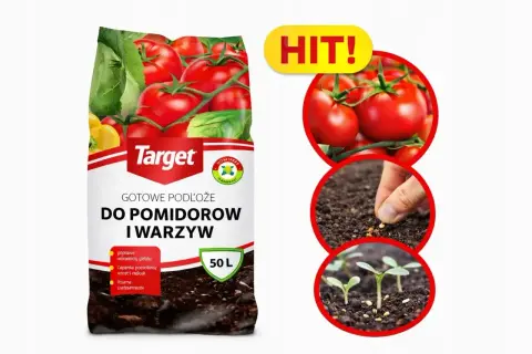 Gotowe podłoże Target do pomidorów i warzyw. Idealne do wysiewu nasion i pielęgnacji młodych roślin.