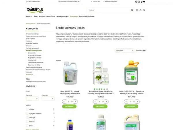 Środki ochrony roślin dostępne w sklepie pomogą w każdym gospodarstwie i ogrodzie, zapewniając zdrowy okres wegetacyjny.
